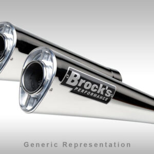 Brocks Performance 14" Dual Alien Head Slip-on Exhaust System 2008-2014 Suzuki Hayabusa GSXR1300R