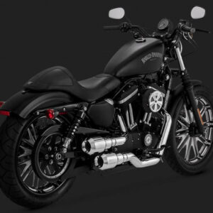 Vance & Hines Hi-Output Grenades 2-into-2 Chrome Full Exhaust Systems 2004-2015 Harley Davidson Sportster