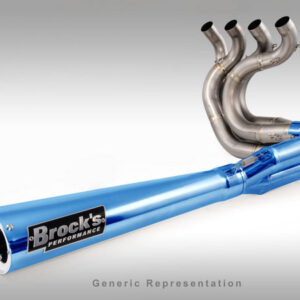 Brocks Performance TiWinder Blue Full Titanium Exhaust System for 2005-2006 Suzuki GSX-R1000