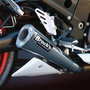 Brocks Performance 14" Alien Head 2 Polished Full Exhaust System 2006-2011 Kawasaki ZX-14