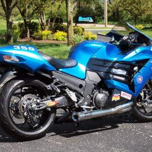 Brocks Performance TiWinder Polished 18" Muffler Race Full Titanium Exhaust System for 2006-2013 Kawasaki ZX14R
