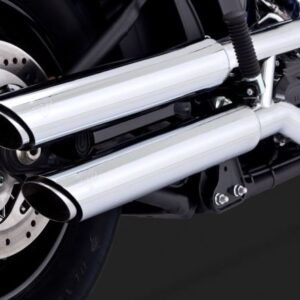 Vance & Hines Twin Slash 3" Slip-On Exhaust '07-'17 Harley-Davidson Softail Fat Boy