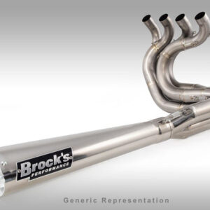 Brocks Performance TiWinder Polished Full Titanium Exhaust System for 2007-2008 Suzuki GSX-R1000
