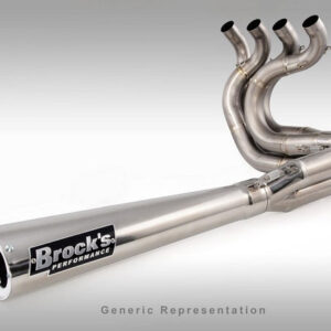 Brocks Performance 18" TiWinder Polished Full Exhaust System 1999-2014 Suzuki Hayabusa GSX1300R